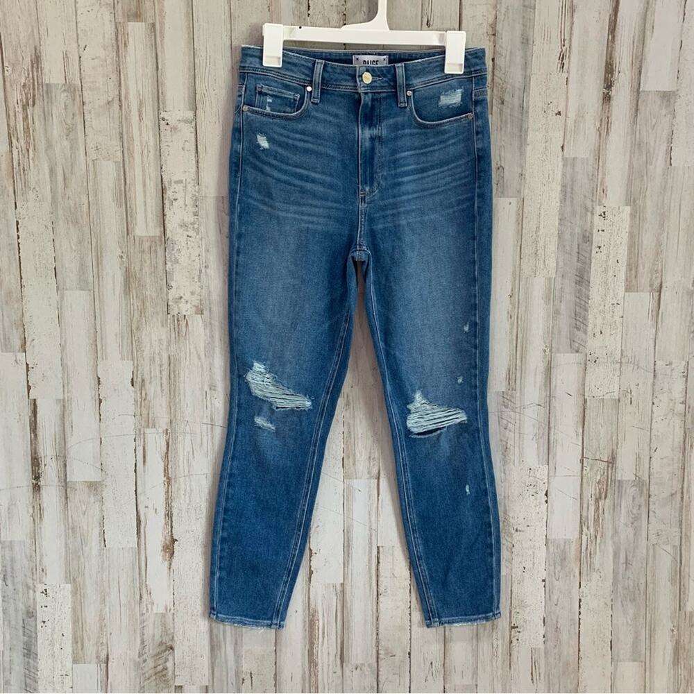 Paige Margot Crop Baazar Destructed Skinny Jeans Distressed